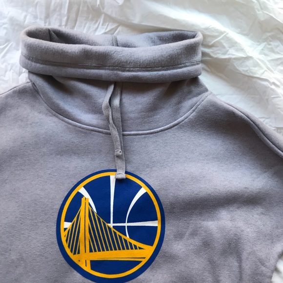 Golden State Warriors Funnel Neck Sweatshirt Sz L - Picture 1 of 5